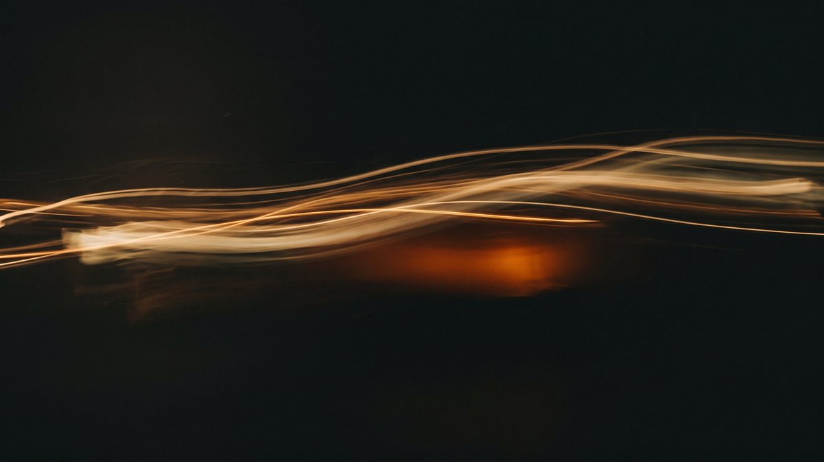 Light streaks in a dark studio